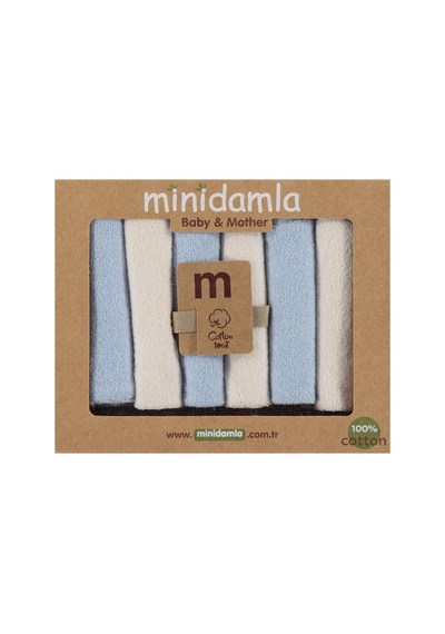 Minidamla 6lı Ağız Mendili - Mavi