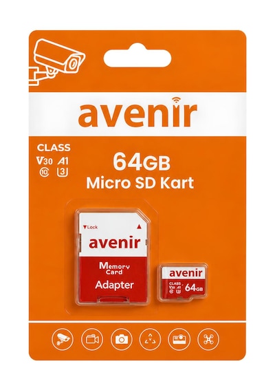 Avenir 64gb U3 V30 A1 Ultra Hızlı Micro Sd Kart