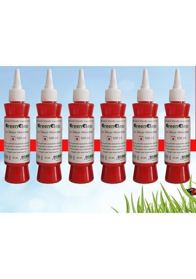 Green Class Mürekkep Seti-Kırmızı 6X100 600 Ml