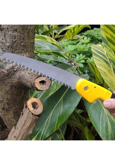 Şahin Tools Sht-018 Katlanır Budama Testeresi - 18 Cm Yüksek Karbonlu Çelik Bıçak, Ergonomik Tutuş, Üç Eksenli Özel Bileme, Hızlı Kesim Fast Cut