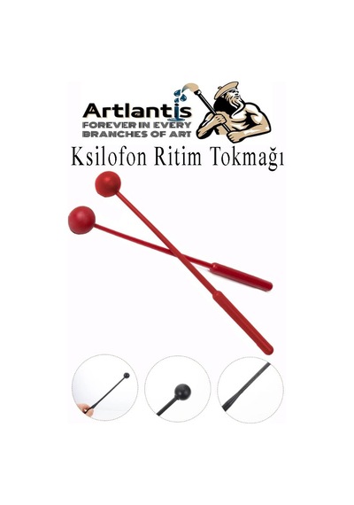 Ksilofon Tokmağı 1 Çift Kırmızı 1 Paket Ritim Çubuğu Plastik