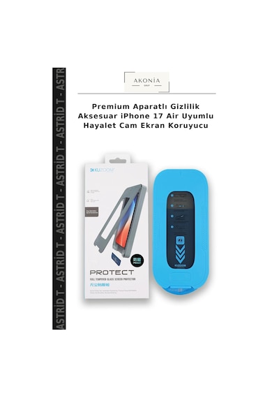 Premium Aparatlı Gizlilik Aksesuar İphone 17 Air Uyumlu Hayalet Cam Ekran Koruyucu