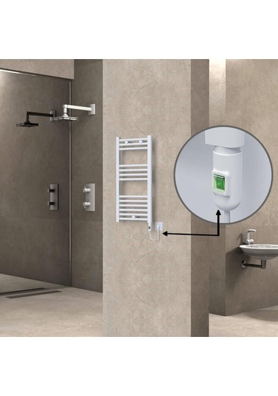 Haiti Elektrikli Havlupan 400x800 Düz Beyaz Parlak On/off Düğmeli 300 Watt