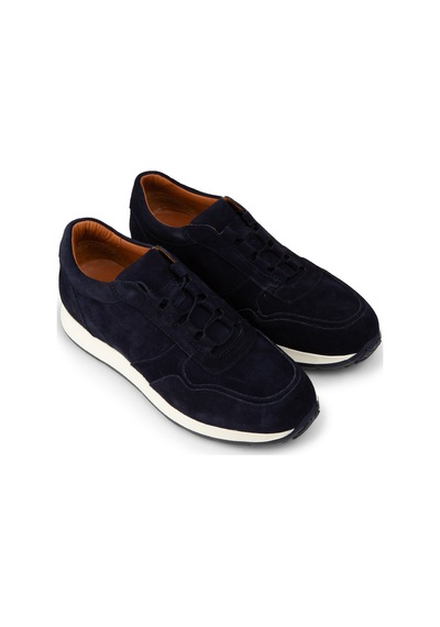Deery Erkek Hakiki Süet Lacivert Sneaker Ayakkabı - E8210mlcve02 Lacivert