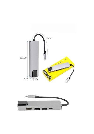 Zenvia Usb Type-c Hub Dönüştürücü Çevirici Çoklayıcı Macbook Uyumlu Çevirici 8 Portlu Znv2026