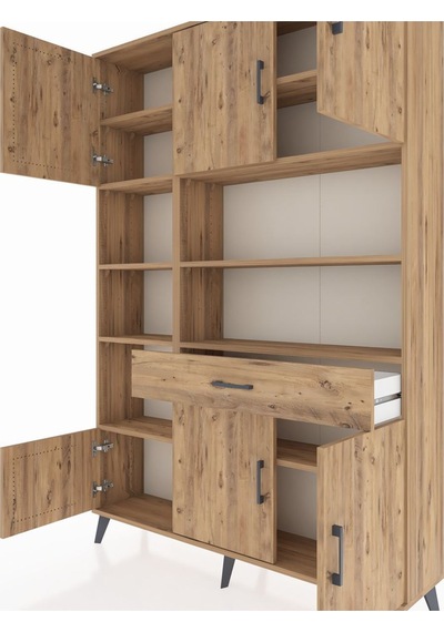 Arges Dolap 10 Raflı Tek Çekmeceli 6 Kapaklı 132x30x195 Çam-çam/çam Atlas Çam/atlas Çam Arges Dolap 10 Raflı Tek Çekmeceli 6 Kapaklı 132x30x195 Çam-çam/çam Atlas Çam/atlas Çam