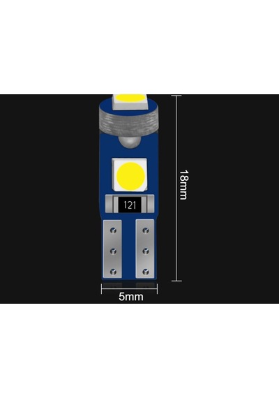 10 Adet T5 Led Mini Dipsiz Kilometre Gösterge Ambians Aydınlatma Turuncu