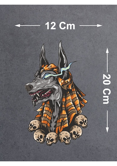 Anubis Mumya Kurukafa Sticker - Araba Oto Araç Motosiklet Karavan Cam Sticker - 00055 20x12 Cm