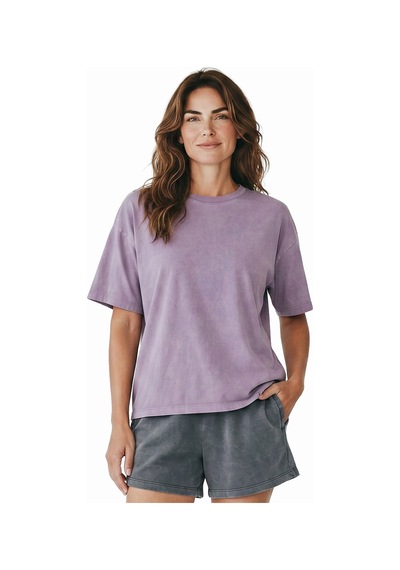 Sportive Sara Kadın Lila Günlük Stil T-shirt 26yk0026-lıl Mor