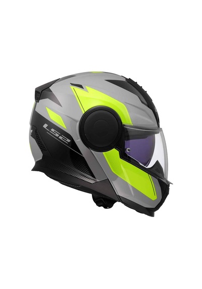 Ls2 Scope 2 Duria Çene Açılır Kask Siyah - Gri - Sarı