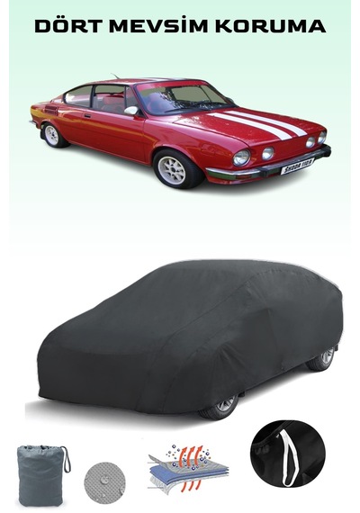Siyah, Skoda 110 Coupe, Araba Brandası, Oto Örtüsü, Araba Çadırı Siyah