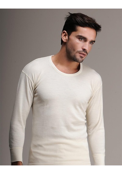 Hasyün Erkek %75 Yün Uzun Kollu Fanila Atlet Ve Uzun Don İçlik Takım 101/102e - 1 Set Ekru