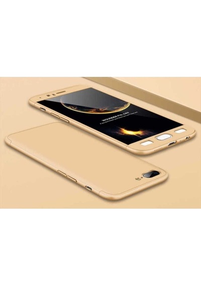 One Plus 5 Kılıf Zore Ays Kapak Gold