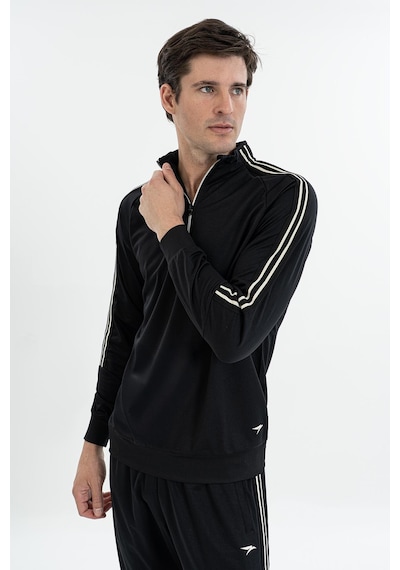 Maraton Comfort Erkek Dik Yaka Siyah- Sweatshirt Siyah-