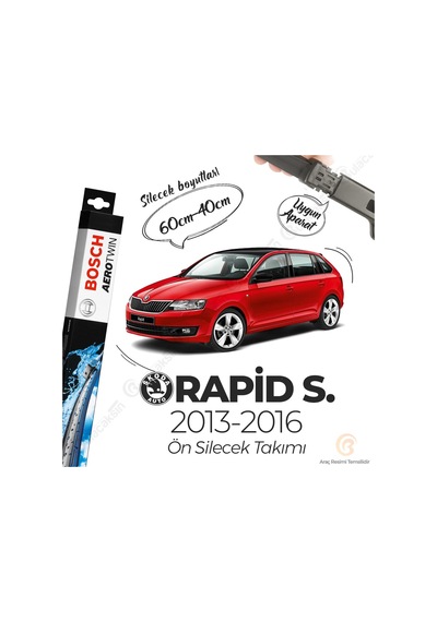 Skoda Rapid Spaceback Muz Silecek Takımı 2013-2016 Bosch Aerotw