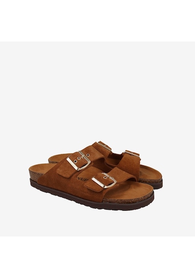 Terlik Kadın G106052 Genuins Hawaıı Velour Camel