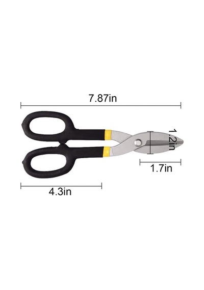 Rekotools-Teneke Snip Düz Bıçak Düz Metal Kesme Makası Metal Plak