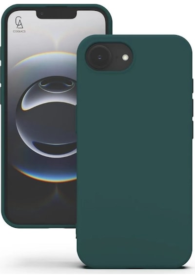 Apple iPhone 17e Uyumlu Içi Kadife Lansman Kılıf Ve Temperli Cam Ekran Koruyucu Koyu Yeşil