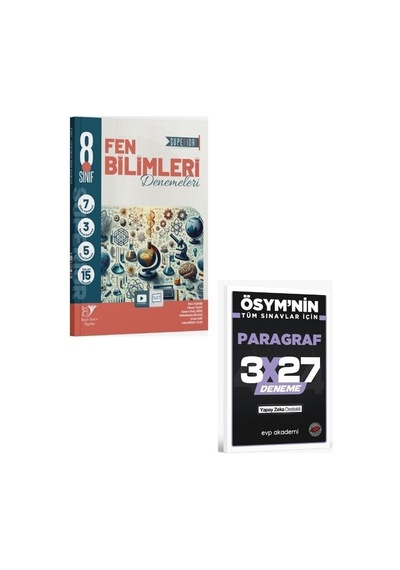 Beyintakımı 2027 8. Sınıf Lgs Fen Bilimleri Superıor 15 Li Deneme+ Evp Akademi Paragraf