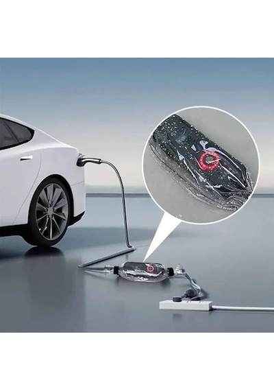 Glanz Elektrikli Araç Şarj Adaptör Yağmur Koruma Brandası, Ev Şarj Adaptör Koruyucu 45 - 23cm