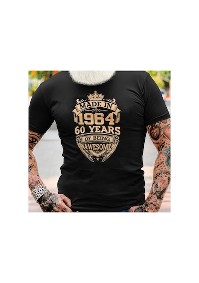 Caddemia Yaz Moda Spor Gündelik Bol Kesim 1964'te Üretilmiştir Baskı Yuvarlak Y Siyah 2XL