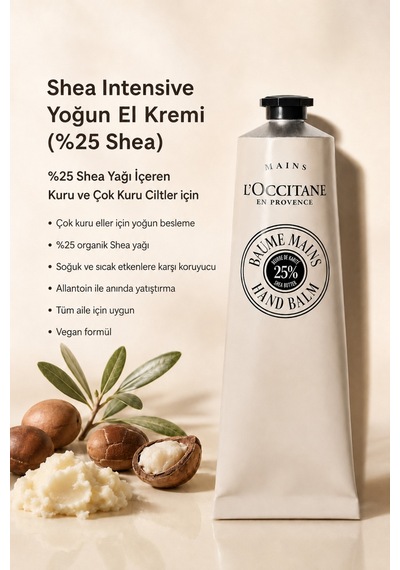Shea Intensive Yoğun El Balmı, %25 Shea Yağı İçeren Kuru Ve Çok Kuru Ciltler İçin, 150 Ml
