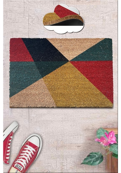 Coco Hue 40x60cm KIL Paspas,Dekoratif Çok Amaçlı Iç ve Dış Kapı Paspası