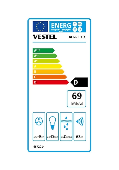 Vestel AD-6001X Duvar Tipi 60 CM Davlumbaz