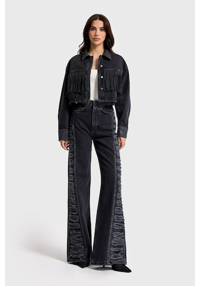 Itsbasic Kadın Füme Renk T-9w5-1 Flare Fit Özel Tasarım %100 Koton Denim Jean Itsbasic Kadın Füme Renk T-9w5-1 Flare Fit Özel Tasarım %100 Koton Denim Jean