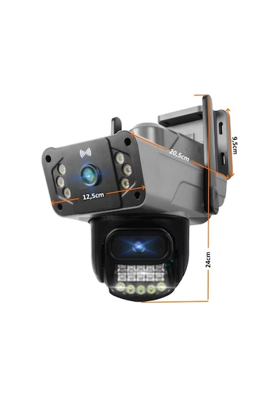 Pro Rtx Çift 3024 Lensli Hareketli Wi-fi Akıllı Ip Güvenlik Kamerası Fullhd 1080p Türkçe O-kam Uygulama