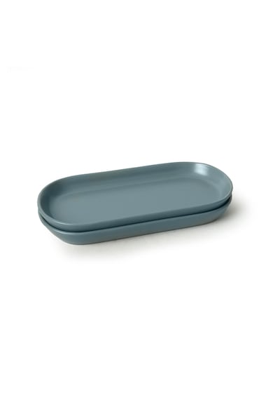 Keramika Mat Yeşil Noyan Kayık Tabak 26 Cm 2 Adet 322