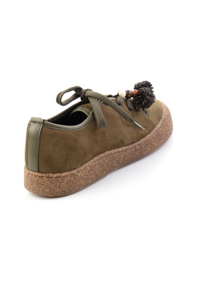 Bambi Haki Süet Kadın Sneaker K01646000472