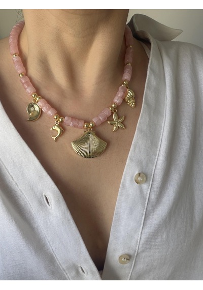Charmlı Deniz Kolye Pembe