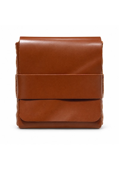 Oakco Leather Taba Hakiki Deri El Yapımı Kapaklı Minimalist Cüzdan Açık Kahverengi - Taba