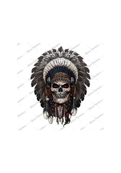 Kurukafa Kızılderili Sticker 00014