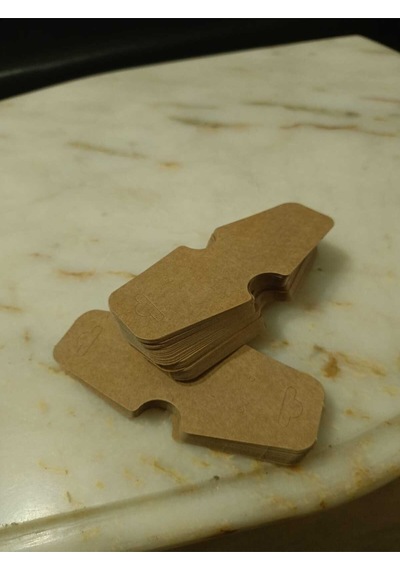 100 Adet Kraft Takı Kartı 12.2 5x3 Cm Küpe Kolye Bileklik Sunum Kartı Kraft Takı Sergi Kartı