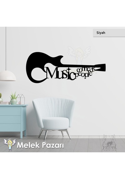 Müzik Gitar Sticker Duvar Dekoru