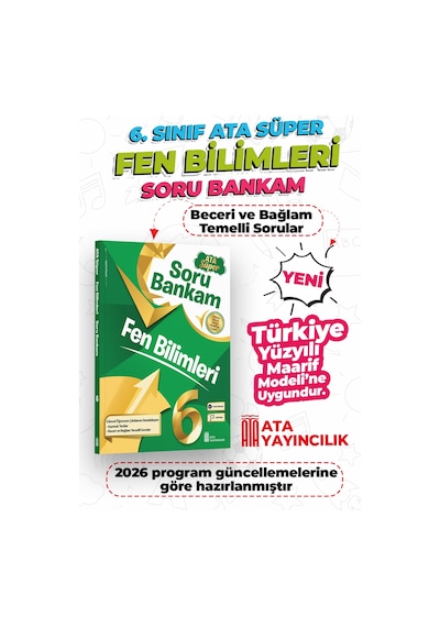 6. Sınıf Fen Bilimleri Ata Süper Soru Bankam Yeni