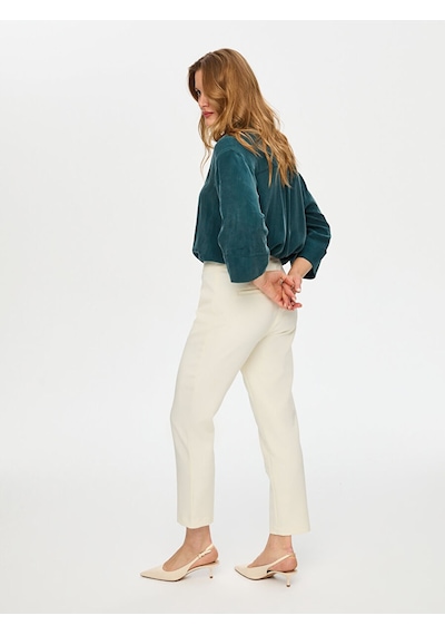 Faik Sönmez Staright Fit Şık Krep Pantolon S26pnt015 Us26pnt01573 Ekru