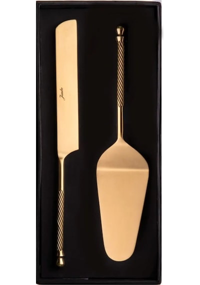 Jumbo Rope 2 Parça Gold Pasta Servis Seti Çelik