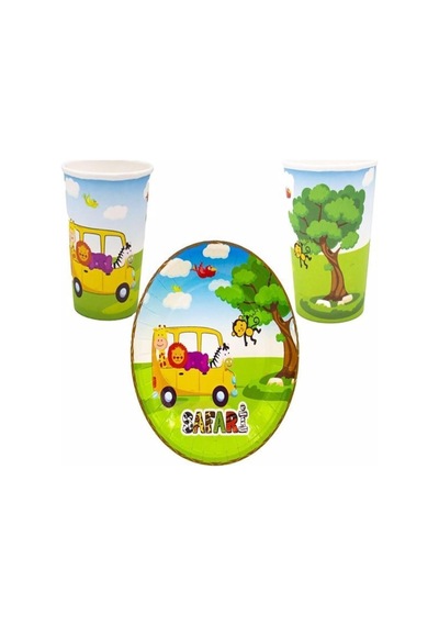 Safari Tabak Bardak Set 8 Adet 000 Açık Krem