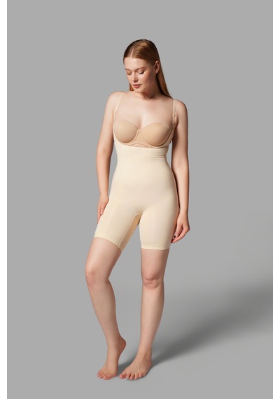 Göğüs Altı Tam Boy Korse 9056 Bej
