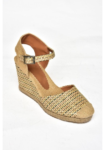 Fox Shoes P241612004 Ten Kumaş Dolgu Topuklu Kadın Ayakkabı