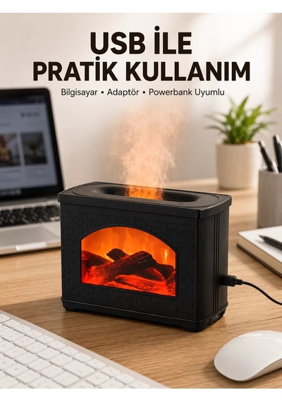 Aromaterapi Difüzör Ultrasonik Sessiz Nemlendirici Usb Destekli Mh-hs0674-1515