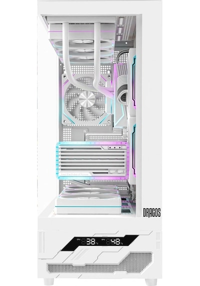 Dragos Basalt Pro V2 Beyaz Temperature 6x Argb Fan 600w 80+ Matx Bilgisayar Kasası