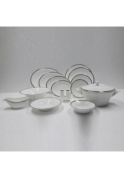 Evaliza Coupe Paisley Platin Yemek Takımı 60 Parça