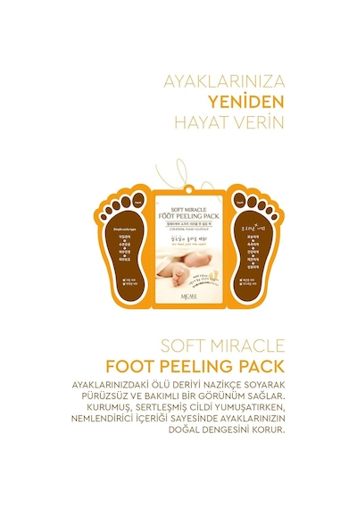 Mjcare Miracle Foot Peeling Pack - Çorap Tipi Ayak Peeling Maskesi 2'li