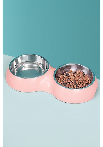 Çelik Kaymaz Taban Kedi Köpek Mama ve Su Kabı 700 ML Cin571
