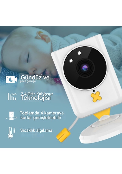 Bebek Monitörü, Kamera Ve Sesli, Hd Video Bebek Monitörü Ekranlı