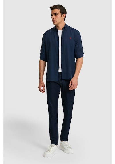 U.s. Polo Assn. Erkek Lacivert Gömlek Basic 50324660-vr033